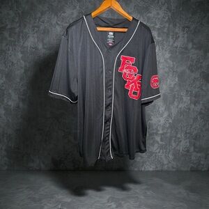 Ecko Unlimited Men's Big & Tall Baseball Jersey Black 5XL